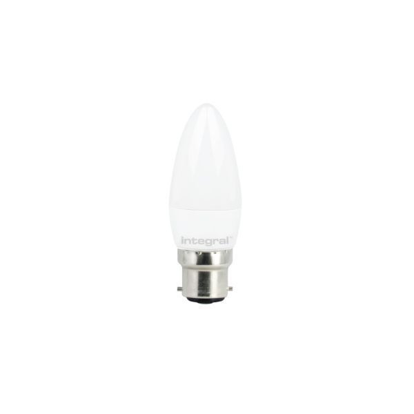 Integral LED ILCANDB22NC008 3.4W 2700K B22 Non-Dimmable Frosted Candle LED Lamp