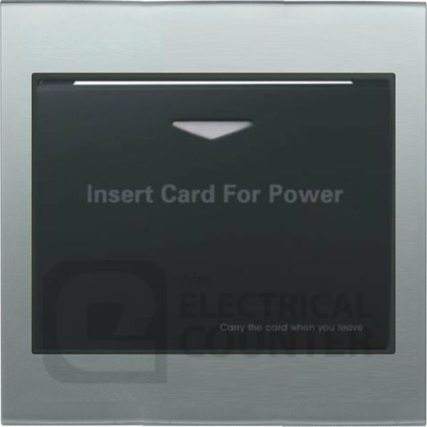 Energy Key Card Saver, Black Glass Finish with Chrome Surround
