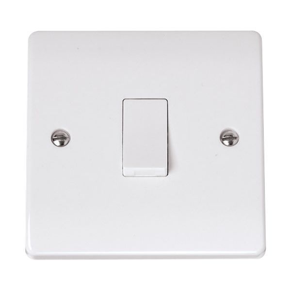 Click CCA022 Curva White Plastic 20A 2 Pole Switch