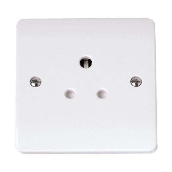 Click CCA038 Curva White Plastic 5A Round Pin Socket