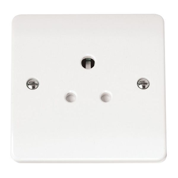 Click CMA038 Polar White Mode 5A Round Pin Socket Outlet