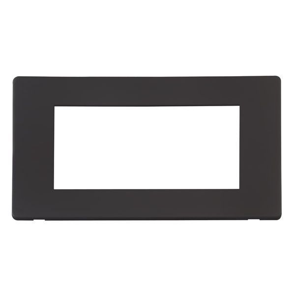 Click SCP312BK New Media Black 2 Gang 4 Aperture Definity Cover Plate 