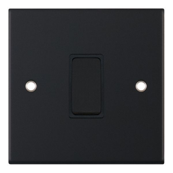 Selectric DSL11-07 5M Matt Black 1 Gang 10AX Intermediate Plate Switch