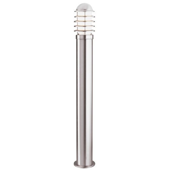 Searchlight SLI-052-900 Louvre Stainless Steel IP44 40W E27 GLS 900mm Outdoor Post Light with White Shade