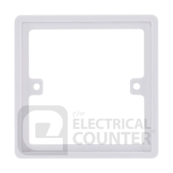 BG Electrical 817 Moulded White Round Edge 1 Gang 10mm Square Spacer