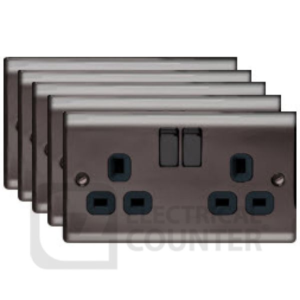 Watch a video of the BG NBN22B 5 Pack Nexus Metal Black Nickel 2 Gang 13A Switched Socket (5 Pack, 5.39 each)