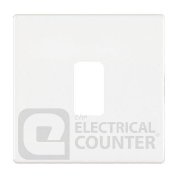 Grid-IT Hartland CFX White 1 Gang Concealed Fixing Grid Plate