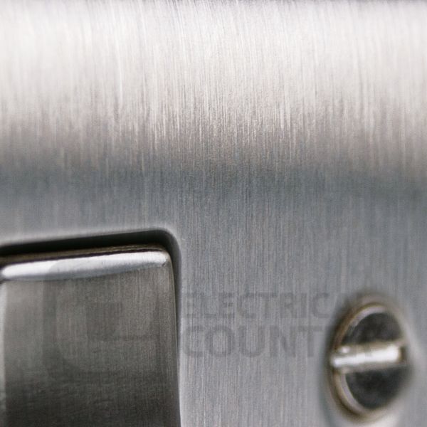 BG NBS74 Nexus Metal Brushed Steel 45A 2 Pole Neon Cooker Switch