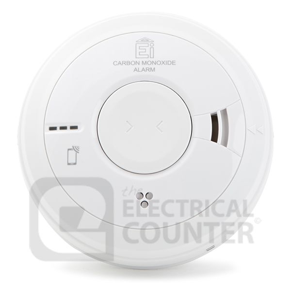 Aico EI3018 Carbon Monoxide Sensor and Alarm Mains Powered with Interconnection Capability Test Button and Battery Backup