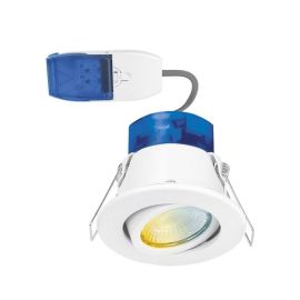 Aurora AU-R62CWSFF R6CWS White IP65 4W-6W 3000K-4000K-5700K CCT Fire Rated Adjustable Dimmable LED Downlight image