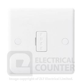 BG Electrical 855 Moulded White Round Edge 13A Flex Outlet Unswitched Fused Spur Unit image