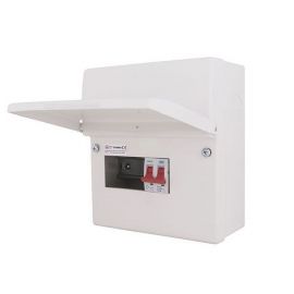 BG Fortress CFUSW04 4 Way IP2XC 1x100A Main Switch Unpopulated Main Switch Incomer Metal Consumer Unit image