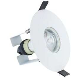 Integral LED ILDLFR70D013 Evofire White IP65 112mm Round Fire Rated Downlight with GU10 Holder and Insulation Guard