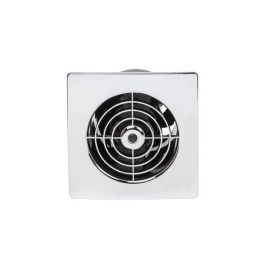 Manrose LP150SSC 150mm Square Low Profile Standard Fan for Remote Switching - Chrome image
