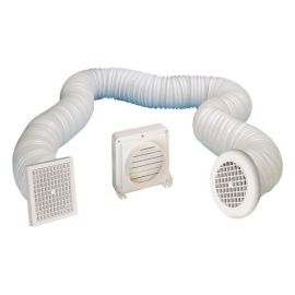 Manrose SF150A 150mm 6 Inch Automatic Fan with InLine Automatic Shutters, PVC Ducting image