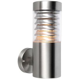 Saxby 49909 Equinox Stainless Steel IP44 23W E27 Wall Light image
